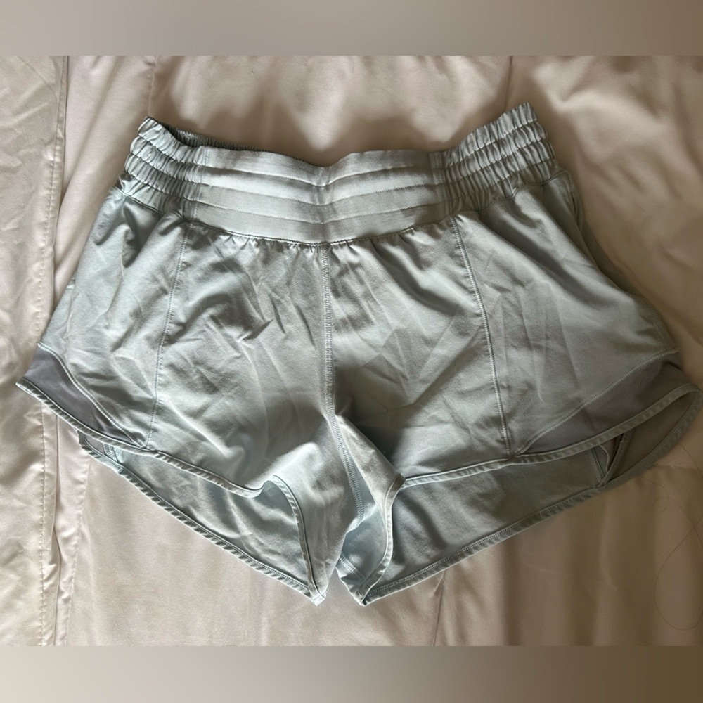 artic blue lululemon shorts